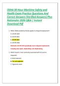 OSHA 30-Hour Maritime Safety and &NewLine;Health Exam Practice Questions And &NewLine;Correct Answers &lpar;Verified Answers&rpar; Plus &NewLine;Rationales 2026 Q&A &vert; Instant &NewLine;Download 