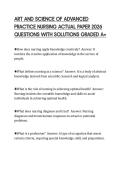 ART AND SCIENCE OF ADVANCED&NewLine;PRACTICE NURSING ACTUAL PAPER 2026&NewLine;QUESTIONS WITH SOLUTIONS GRADED A&plus;
