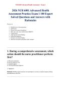 &NewLine;2026 NUR 6001 Advanced Health Assessment Practice Exam 1 100 Expert Solved Questions and Answers with Rationales&period;pdf&NewLine;