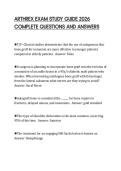 ARTHREX EXAM STUDY GUIDE 2026&NewLine;COMPLETE QUESTIONS AND ANSWERS&NewLine;