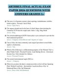 ARTHREX FINAL ACTUAL EXAM&NewLine;PAPER 2026 QUESTIONS WITH&NewLine;ANSWERS GRADED A&plus;