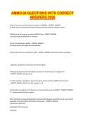 AMMO 68 QUESTIONS WITH CORRECT ANSWERS 2026