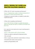 CDCR LT REVIEW TEST PAPER 2026 &NewLine;PRACTICE SOLUTIONS GRADED A&plus; 