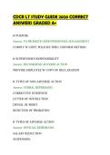 CDCR LT STUDY GUIDE 2026 CORRECT &NewLine;ANSWERS GRADED A&plus; 