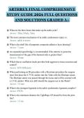 ARTHREX FINAL COMPREHENSIVE&NewLine;STUDY GUIDE 2026 FULL QUESTIONS&NewLine;AND SOLUTIONS GRADED A&plus;