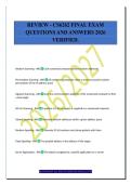 REVIEW - CS6262 FINAL EXAM&NewLine;QUESTIONS AND ANSWERS 2026&NewLine;VERIFIED&period;