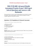 &NewLine;2026 NUR 6001 Advanced Health Assessment Practice Exam 3 100 Expert Solved Questions and Answers with Rationales&period;pdf&NewLine;