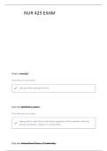 NUR 425- FINAL EXAM STUDY GUIDE 