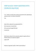 SNSP SonicOS 7 EXAM QUESTIONS WITH COMPLETE SOLUTIONS 