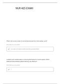 NUR 425 CC QUIZZES QUESTIONS WITH 100&percnt; CORRECT ANSWERS