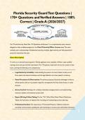 Florida Security Guard Test Questions &vert; 170&plus; Questions and Verified Answers &vert; 100&percnt; Correct &vert; Grade A &lpar;2026&sol;2027&rpar;&NewLine; &NewLine;