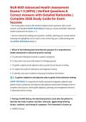 NUR 6001 Advanced Health Assessment Exams 1&ndash;3 &lpar;WPU&rpar; &vert; Verified Questions & Correct Answers with Detailed Rationales &vert; Complete 2026 Study Guide for Exam Success