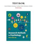 Research Methods in Psychology&colon; Evaluating a World of Information 4th Edition &mdash; by Beth Morling  &mdash;Complete Test Bank &lpar;Ch&period;1-14&rpar;