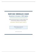 NUR 5461 MODULE 6 QUIZ &vert; QUESTIONS AND ANSWERS &vert; 2026 UPDATE &vert; GRADED A&plus; - WILLIAM PATERSON UNIVERSITY&period;