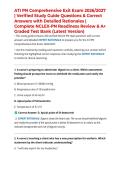ATI PN Comprehensive Exit Exam 2026&sol;2027 &vert; Verified Study Guide Questions & Correct Answers with Detailed Rationales &vert; Complete NCLEX-PN Readiness Review & A&plus; Graded Test Bank &lpar;Latest Version&rpar;