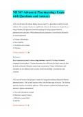 NR 567 Advanced Pharmacology Exam with Questions and Answers