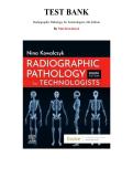 Radiographic Pathology for Technologists 8th Edition &mdash; by Nina Kowalczyk  &mdash; Complete Test Bank &lpar;Chapter 1-12&rpar;