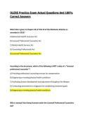 OLERE Practice Exam Actual Questions And 100&percnt; Correct Answers&vert; 2026&sol;27 Updated