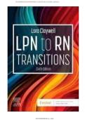 TEST BANK FOR LPN to RN Transitions 6th Edition by Lora Claywell ISBN&colon;978-044TE3105241 COMPLETE GUIDE ALLCHAPTERS COVERED WITH RATIONALES 100&percnt; VERIFIED A&plus; GRADE ASSURED&excl;&excl;&excl;&excl;&excl;NEW LATEST UPDATE&excl;&excl;&excl;&excl;&excl;