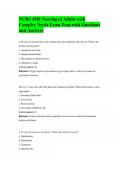 NURS 4581 Nursing of Adults with Complex Needs Exam Prep with Questions and Answers