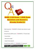 NURS 3120 Exam 1 Study Guide 2026 &vert; 450&plus; Questions and Answers on Health Assessment&comma; Vital Signs&comma; Respiratory Assessment&comma; Skin Disorders & Nursing Documentation