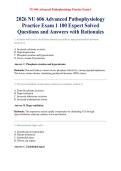 &NewLine;2026 NU 606 Advanced Pathophysiology Practice Exam 1 100 Expert Solved Questions and Answers with Rationales&period;pdf&NewLine;