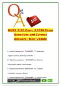 NURS 3120 Exam 3 Study Guide 2026 &vert; 300&plus; Questions and Answers on Mental Health Assessment&comma; Delirium&comma; Substance Abuse&comma; Musculoskeletal Disorders & Neurological Assessment