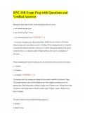 RNC-OB Exam Prep with Questions and Verified Answers