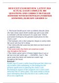 HESI Exit Exam Review Latest 2024 Complete 400 Questions and Correct Detailed Answers with Rationales Verified Nursing Exam Prep A&plus;&NewLine;