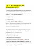 PHTLS 10th Edition Exam with Questions and Answers