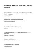 OLERE EXAM QUESTIONS AND CORRECT VERIFIED ANSWERS