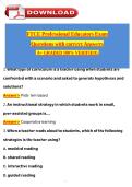 FTCE Professional Educators Exam Questions with Correct Answers Verified Florida Teacher Certification Study Guide A&plus;&NewLine;