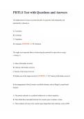 PHTLS Test with Questions and Answers
