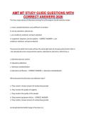 AMT MT STUDY GUIDE QUESTIONS WITH CORRECT ANSWERS 2026
