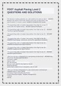 FDOT Asphalt Paving Level 2 Questions and Solutions Complete Study Guide for Certification Exam A&plus;&NewLine;