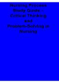 Nursing Process Study Guide Critical Thinking and Problem Solving in Nursing 2025&sol; 2026 ADPIE Clinical Decision Making Nursing Exam Prep