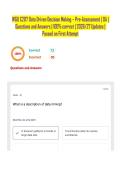 WGU C207 Data Driven Decision Making &ndash; Pre-Assessment &vert; 0A &vert; Questions and Answers &vert; 100&percnt; correct &vert; 2026&sol;27 Updates &vert; Passed on First Attempt
