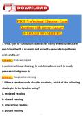 FTCE Professional Educators Exam Questions with Correct Answers Verified Florida Teacher Certification Study Guide A&plus;