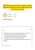 WGU C207 Pre-Assessment Multi Choice Version Data-Driven Decision Making &lpar;PVPC&rpar; &vert; OA &vert; Questions and Answers &vert; 2026&sol;27 Updates &vert; 100&percnt; correct &vert; Passed on First Attempt