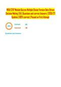 WGU C207 Module Quizzes Multiple Choice Version Data-Driven Decision Making &vert; OA &vert; Questions and correct Answers &vert; 2026&sol;27 Updates &vert; 100&percnt; correct &vert; Passed on First Attempt