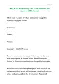 WGU C785 Biochemistry Unit Exam Questions and Answers 100&percnt; Correct&period;