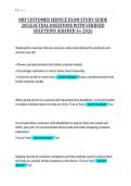 NRF CUSTOMER SERVICE EXAM STUDY GUIDE&NewLine;2025&vert;ACTUAL QUESTIONS WITH VERIFIED&NewLine;SOLUTIONS &vert;GRADED A&plus; 2026