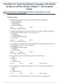 Test Bank For Exploring Medical Language 10th Edition &NewLine;by Myrna LAFleur Brooks Chapter 1-16&vert;&vert;Complete &NewLine;Guide&period; 