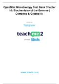 OpenStax Microbiology Test Bank Chapter &NewLine;10&colon; Biochemistry of the Genome &vert; &NewLine;Complete & Graded A&plus;