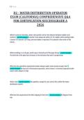 D2 - WATER DISTRIBUTION OPERATOR&NewLine;EXAM &lpar;CALIFORNIA&rpar; COMPREHENSIVE Q&A&NewLine;FOR CERTIFICATION SUCCESS&vert;GRADE A&NewLine;2026