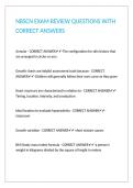 NBSCN EXAM REVIEW QUESTIONS WITH CORRECT ANSWERS