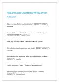 NBCSN Exam Questions With Correct Answers