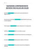 SAUNDERS COMPREHENSIVE&NewLine;REVIEW FOR NCLEX-RN EXAM