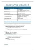 Samenvatting Wiskunde B 