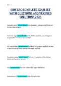 68W LPC-COMPLETE EXAM SET&NewLine;WITH QUESTIONS AND VERIFIED&NewLine;SOLUTIONS 2026